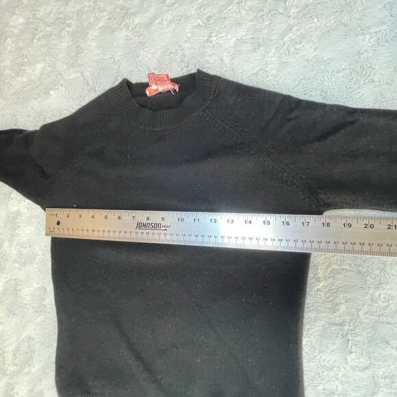 Cochni Italy Womens Cashmere Pullover Sweater Bow Crystal Stud Black Lightweight - Picture 10 of 10